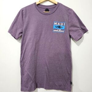 Maui & Sons - T-Shirt Logo Short Sleeve Unisex - Size S - Purple - Cotton Blend